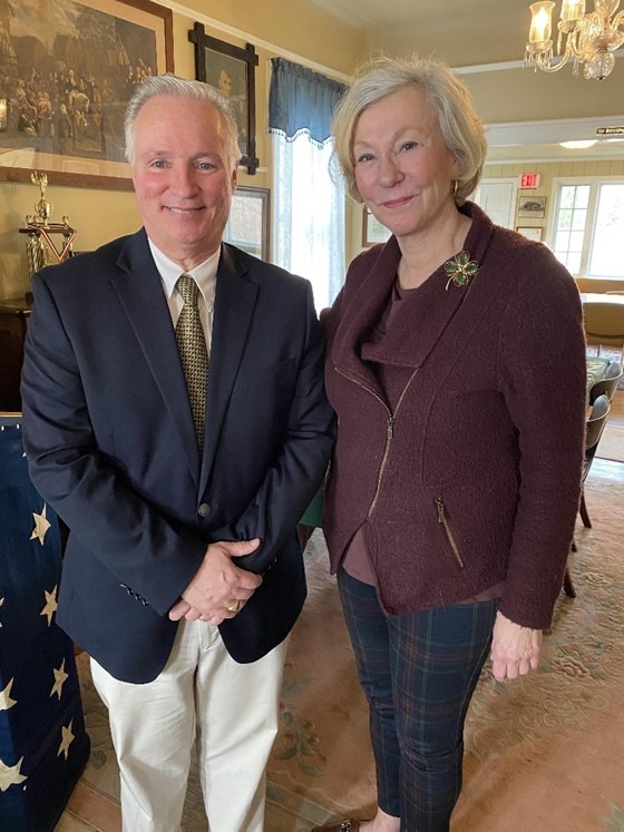 John Prescott and Joanne Rajoppi at a Union County Historical Society Women’s History Month event