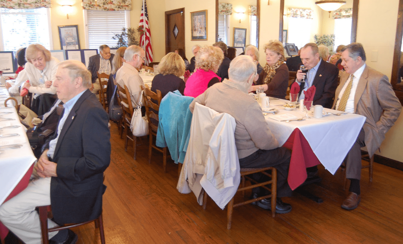 Portrait of a speaker or attendee at the Union County Historical Society 145th anniversary dinner at the Garden Restaurant in Elizabeth, New Jersey
