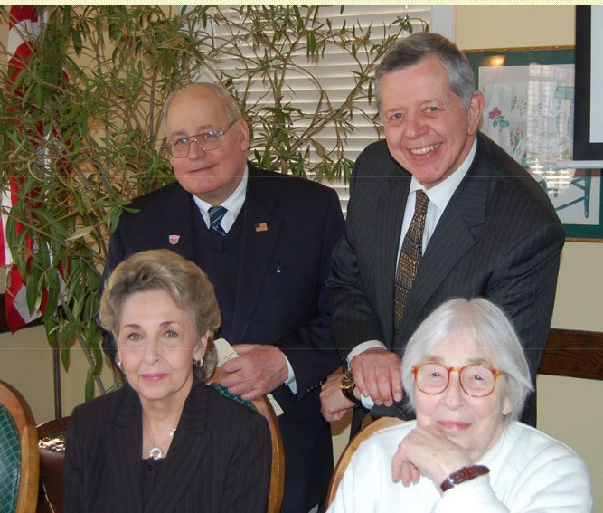 Group photo of Union County Historical Society members at the anniversary dinner held at the Garden Restaurant
