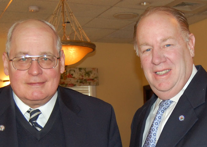 Mayor Chris Bollwage with UCHS President Charles Shallcross at the anniversary dinner.