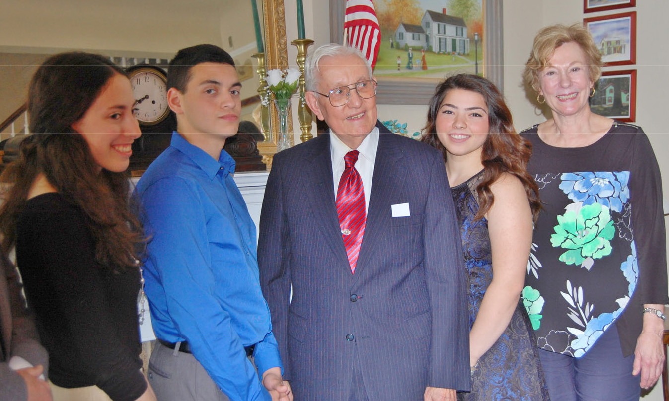 Union County high school student award winners with Mike Yesenko and Joanne Rajoppi at the Hanson House.