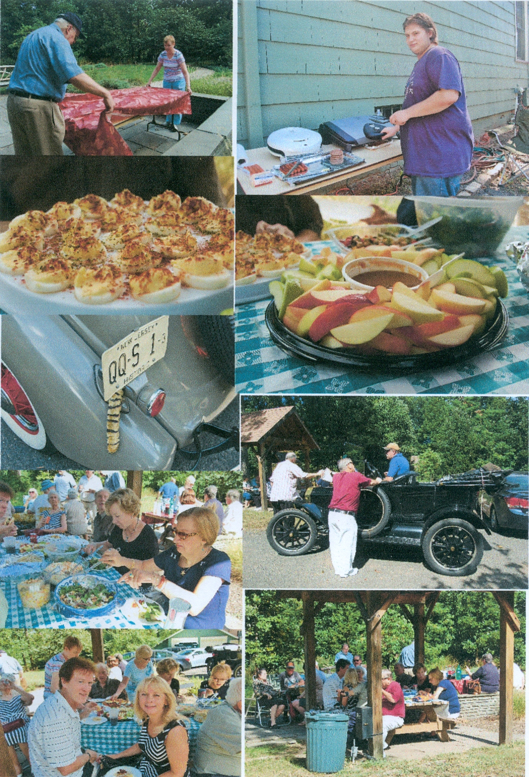 Collage of photos from the Union County Historical Society annual picnic at the Hanson House, September 2016