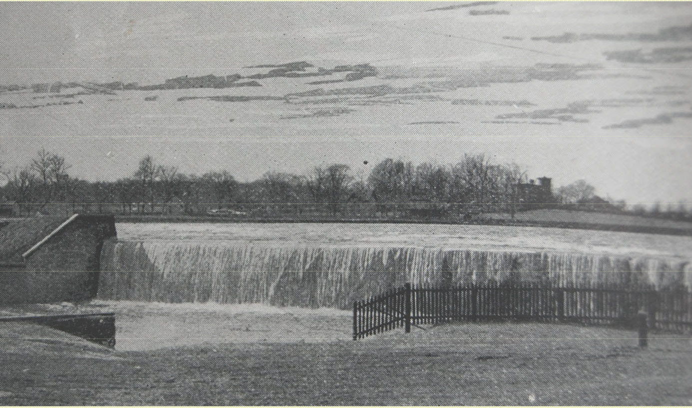 Historic stone dam that once formed Ursino Lake along the Elizabeth River