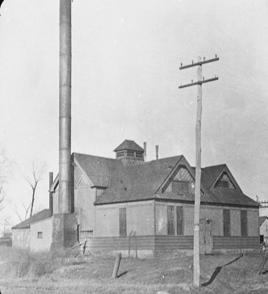 Historic industrial building with smokestack in Bayway/Elizabeth area.