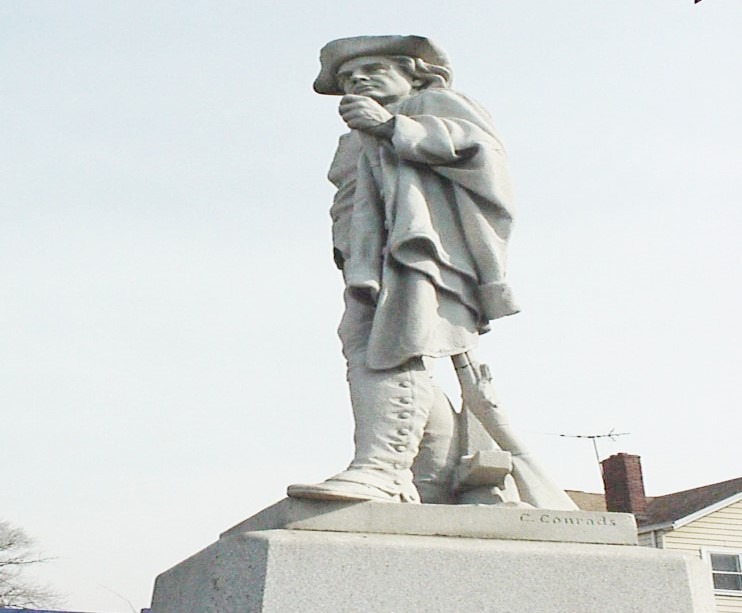 The Minuteman statue in Union Square, Elizabeth, New Jersey.