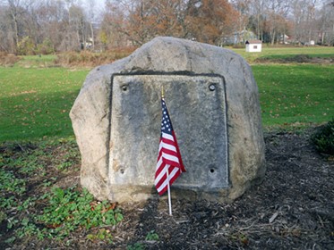 Daughters of the American Revolution monument marking the site of a Revolutionary War fort and camp in Union County, New Jersey.