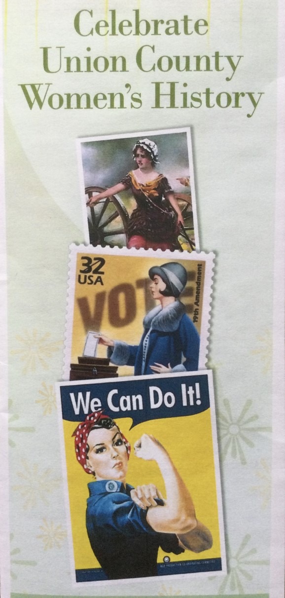 Collage of notable Union County women featured in the Union County Historical Society newsletter