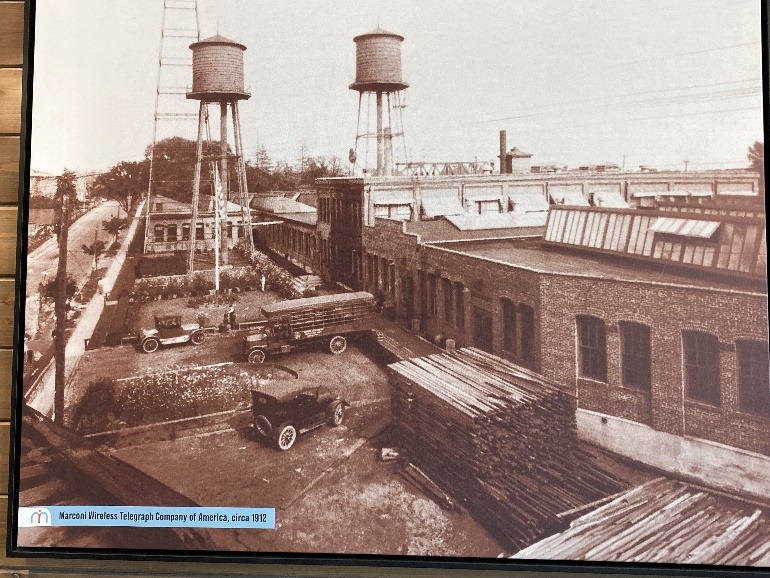 Historic view of the Marconi Wireless Telegraph Company of America complex in Roselle Park circa 1912.